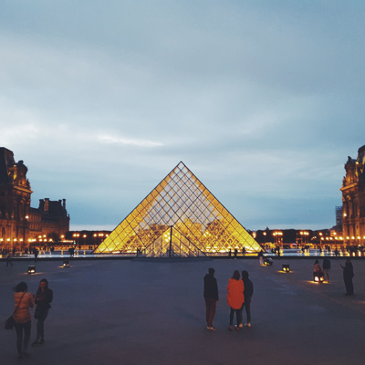 Louvre Pyramid taken when I lived abroad in Paris in 2015